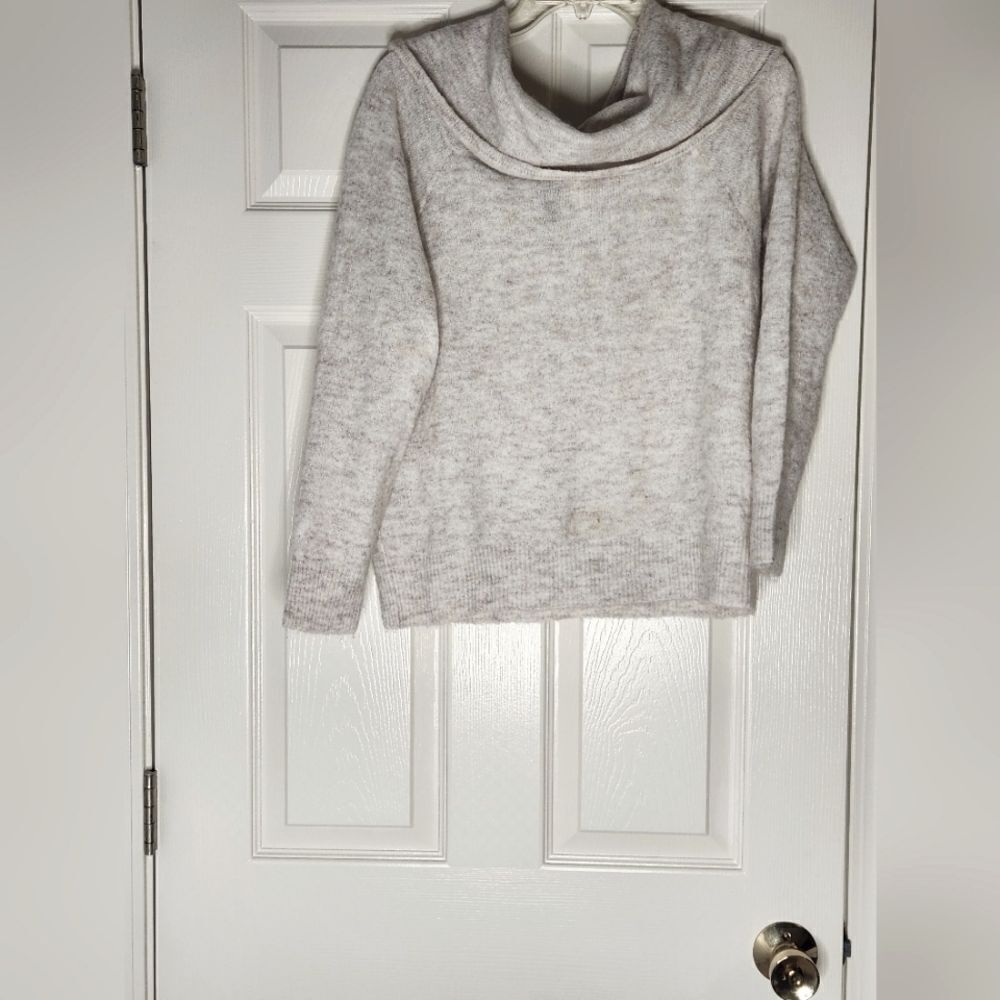 Divided H&M M ALPACA WOOL Blend Cowl Neck Longsleeves Cream Women Soft Sweater